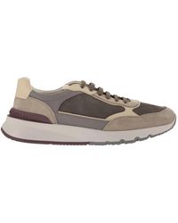 Brunello Cucinelli - Multicolour Leather And Suede Runner Sneakers - Lyst