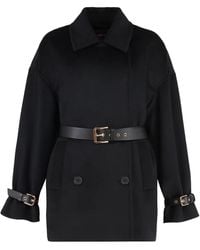 Max Mara - Pausa Double-Breasted Virgin Wool Coat - Lyst