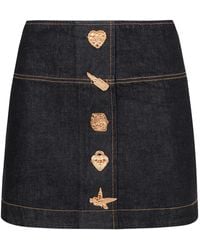 Zimmermann - Denim Mini Skirt - Lyst
