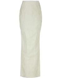 Entire studios - Stretch Denim Channel Skirt - Lyst