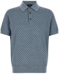 Brioni - 'Trama' Weaving Polo - Lyst