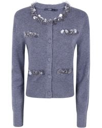 Seventy - Cardigan With Appliques - Lyst