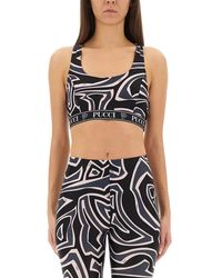 PUCCI - Labyrinth Print Top Polyamide Elastane Tops - Lyst