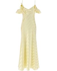 Self-Portrait - Self Portrait 'Satin Striped' Long Dress - Lyst