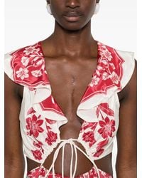 FARM Rio - Guanacaste Sand Cut Out Sleeveless Midi Dress - Lyst