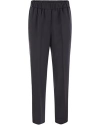 Peserico - Soft Pants Made Of Stretch Viscose Technical Canvas - Lyst