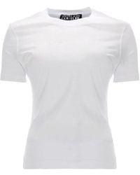 Versace Jeans Couture - T-Shirt Con Logo Glitterato - Lyst