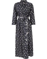 Max Mara - S Max Mara Mm Dress Coat With Polka Dots - Lyst