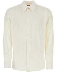 Dolce & Gabbana - Ivory Stretch Silk Shirt - Lyst