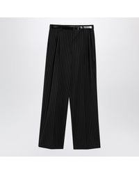 Dolce & Gabbana - Dolce&Gabbana Pinstripe Belted Trousers - Lyst