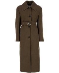 Jil Sander - Embroidered Wool Blend Coat - Lyst