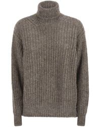 Herno - Wool And Alpaca Turtleneck Jumper - Lyst