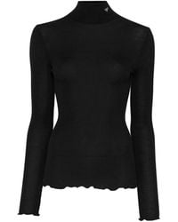 Prada - Costina Ribbed-Knit High-Neck Wool Sweater - Lyst