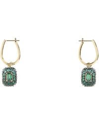 Swarovski - Pleated Drop Earrings - Lyst