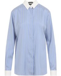 Tom Ford - Combo Light Striped Silk Shirt - Lyst