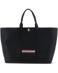 Thom Browne - Leather Medium Tote Bag - Lyst