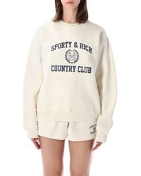 Sporty & Rich - Sporty & Rich Sporty & Rich Off- Varsity Crewneck Sweatshirt - Lyst