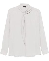 Emporio Armani - Silk Blend Blouse - Lyst