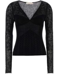 Zimmermann - Pointelle Lace V Neck Top - Lyst