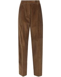 Rohe - "Daria" Single Pleat Straight Leg Corduroy Trousers - Lyst