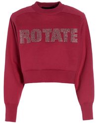 ROTATE BIRGER CHRISTENSEN - Rotate Birger Christensen 'Firm Rhinestone' Sweatshirt - Lyst