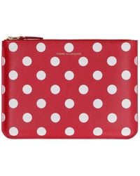 Comme des Garçons - Wallet Logo Detail Flat Leather Pouch - Lyst