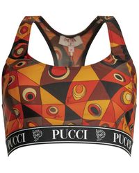 PUCCI - Occhi Polyamide Elastane Top Bra - Lyst