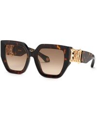 Roberto Cavalli - Havana Acetate And Metal Sunglasses - Lyst