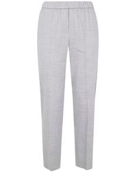 Peserico - Linen Wool Blend Natural Stretch 'Estrato' Trousers - Lyst