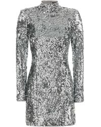 Balmain - Sequins Mini Dress - Lyst