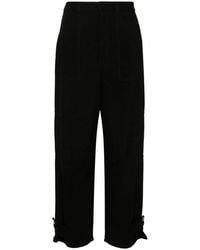 Loewe - Linen Blend Cargo Trousers - Lyst