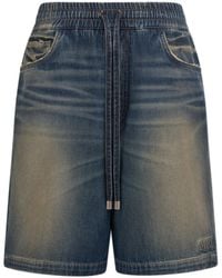 Amiri - Denim Shorts With Drawstring - Lyst