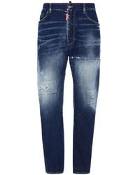 DSquared² - Distressed Stretch Cotton Jeans - Lyst