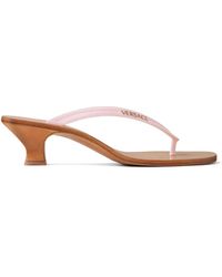Versace - Sophie Rubber Thong Sandals 40 Mm - Lyst