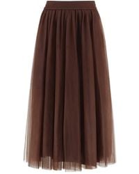 Fabiana Filippi - Tulle Wide Skirt - Lyst