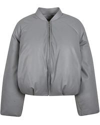 Loewe - Leather Padded Bomber Jacket - Lyst
