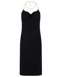 Bottega Veneta - Luxury Open Back Midi Dress With Chain Straps - Lyst