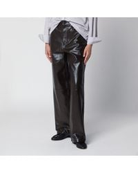 Rohe - Leather Wideleg Trousers - Lyst
