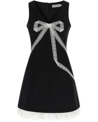Self-Portrait - Self Portrait Crêpe Bow Lace Mini' Dress - Lyst