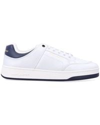 Saint Laurent - Perforated Leather Low-Top Sneakers - Lyst