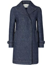 Fendi - Dark Ff Denim Jacket - Lyst