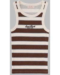 MC2 Saint Barth - Tank Top "Ada" Con Logo - Lyst