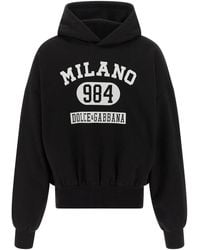 Dolce & Gabbana - Dolce & Gabbana Flocked Print Hoodie - Lyst