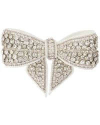 Self-Portrait - Crystal Embellished Bow Hair Clips - Lyst