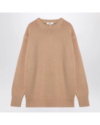 Chloé - Nude Cashmere And Cotton Oversize Jumper - Lyst