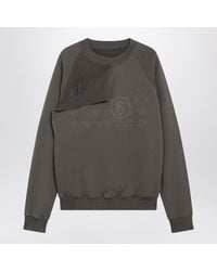 MM6 by Maison Margiela - Trompe L'Oeil Cotton Sweatshirt - Lyst