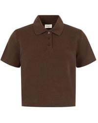 Saint Laurent - Cotton Polo Shirt - Lyst