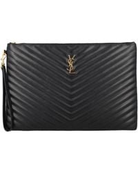 Saint Laurent - Cassandre Matelassé Pouch - Lyst