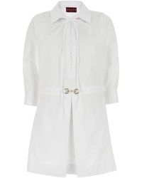 Gucci - Cotton Short Dress - Lyst