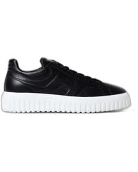 Hogan - H-stripes Sneakers In Leather With Logo - Lyst